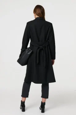 Longline Tailored Button Front Coat