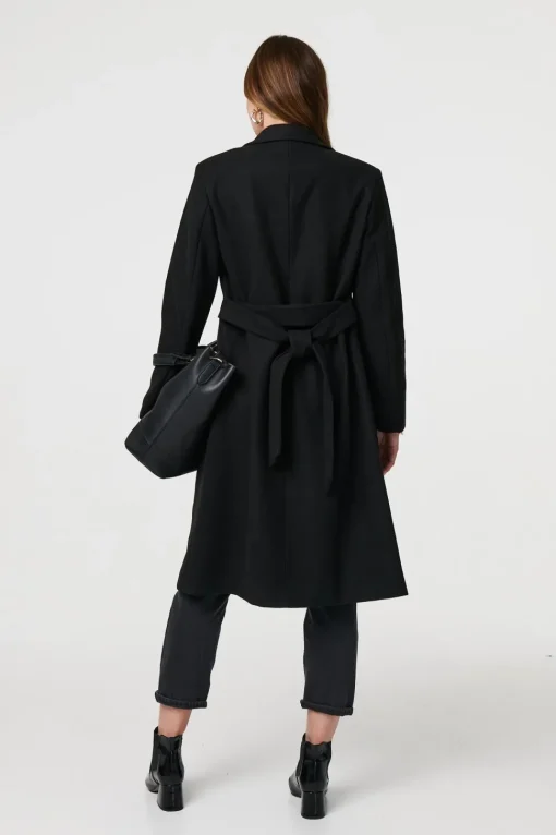 Longline Tailored Button Front Coat