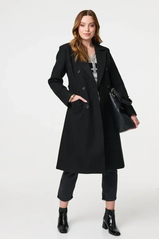 Longline Tailored Button Front Coat