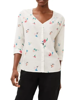 Luca Floral Cotton Blouse-Floral