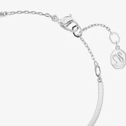 Luna White Mixed Cuts Moon Rhodium Plated Bangle 5666175 (M)
