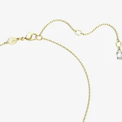 Matrix Green Mixed Cuts Gold Tone Plated Necklace 5677141