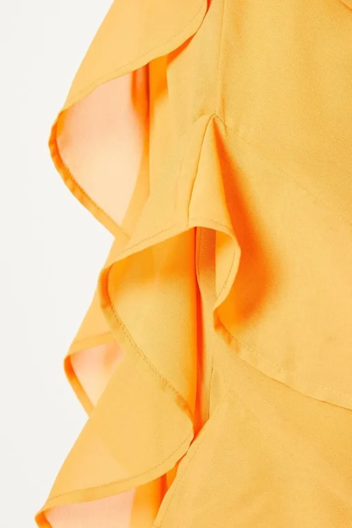 Mega Ruffle Chiffon Maxi Dress