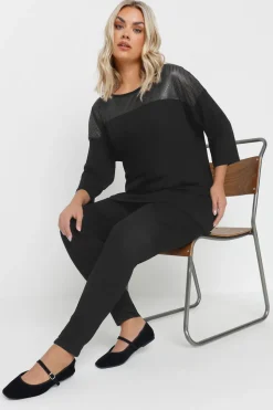 Mesh Panel Sequin Top