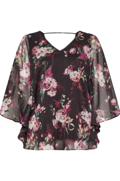 Metallic Cape Blouse