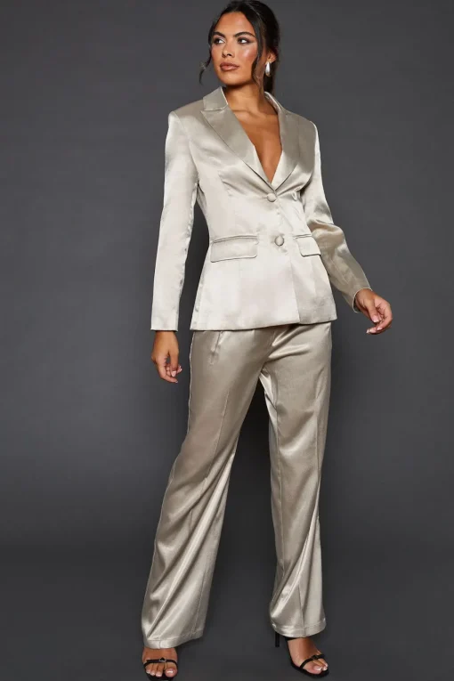 Metallic Double Breasted Blazer