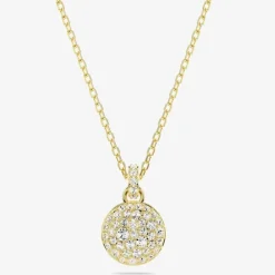 Meteora Gold Plated White Crystal Necklace 5683443