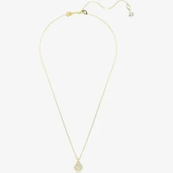 Meteora Gold Plated White Crystal Necklace 5683443