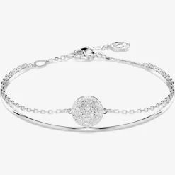 Meteora Rhodium Plated Bangle 5683447