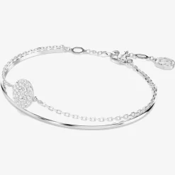 Meteora Rhodium Plated Bangle 5683447