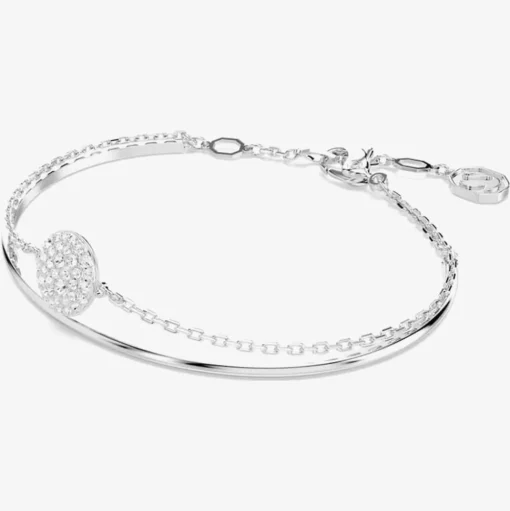 Meteora Rhodium Plated Bangle 5683447