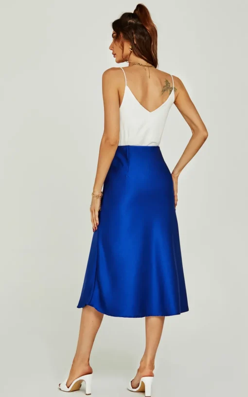 Midi Skirt In Royal Blue