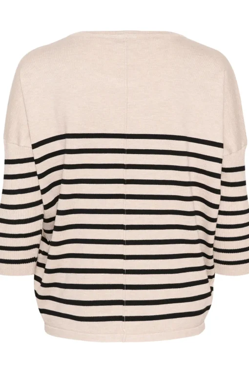 MilaSZ Round Neck Casual Fit Pullover-Striped