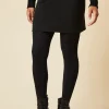 Military Button Ponte Mini Skirt