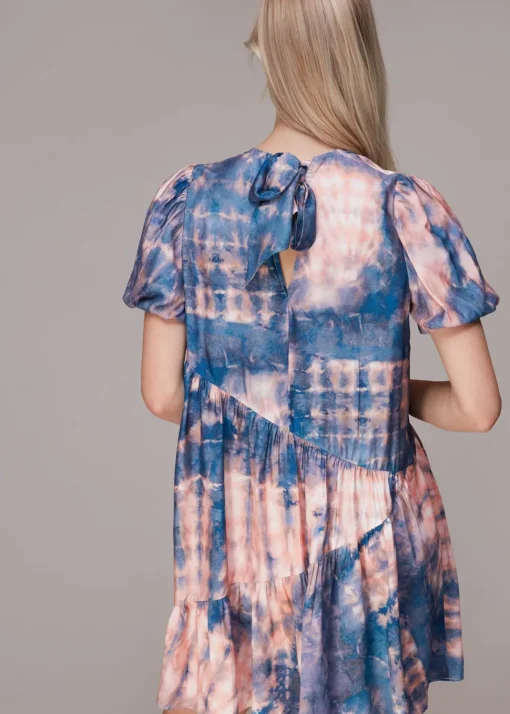 Mirrored Tie Dye Trapeze Dress-Tie Dye