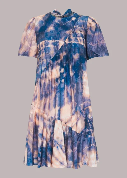 Mirrored Tie Dye Trapeze Dress-Tie Dye