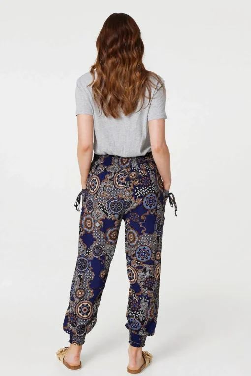 Mosaic Print Pocket Detail Pants