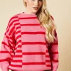 Multi Stripe Crew Neck Jumper