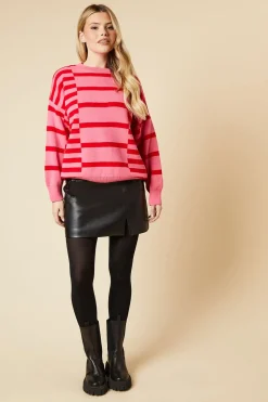Multi Stripe Crew Neck Jumper