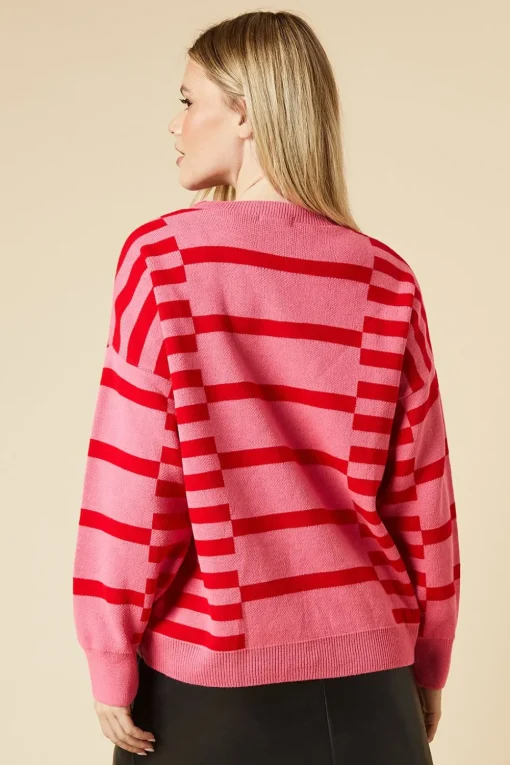 Multi Stripe Crew Neck Jumper