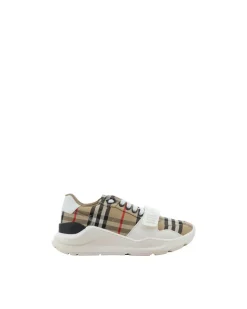 New Regis Sneakers with Velcro Strap and Iconic Check Pattern