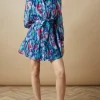 Occasion Floral Lace Bodice Mini Dress