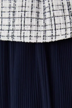Occasion Premium Boucle Mesh Midi Dress