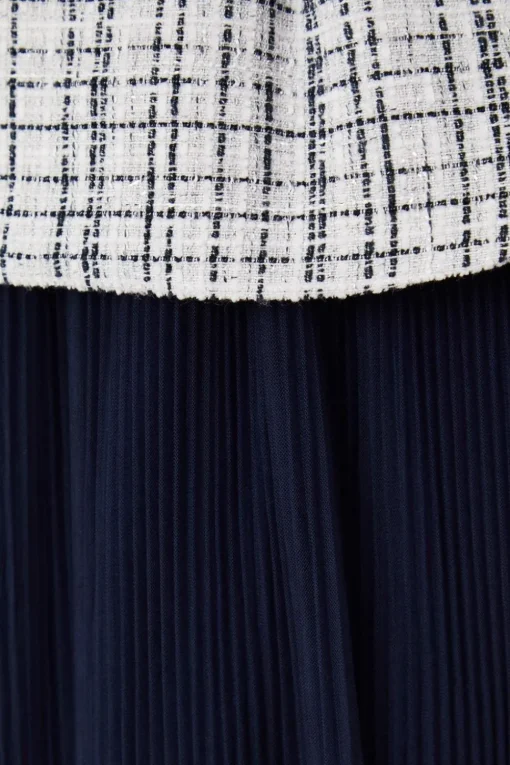 Occasion Premium Boucle Mesh Midi Dress