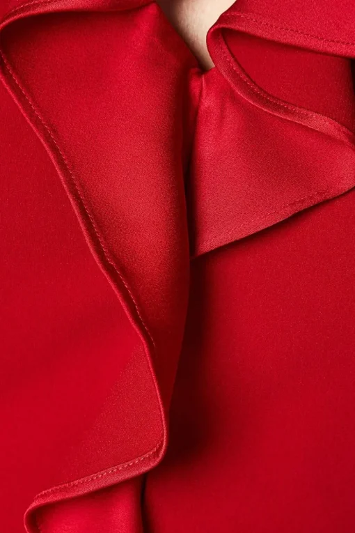 Occasion Satin Ruffle Shift Dress