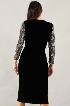 Occasion Sequin Sleeve Pencil Dress