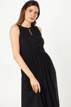 Occasion Wrap Waist Sleeveless Maxi Dress