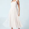 One Shoulder Mesh Bridesmaids Dress
