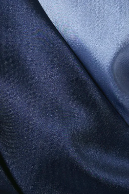 One Sleeve Satin Wrap Dress