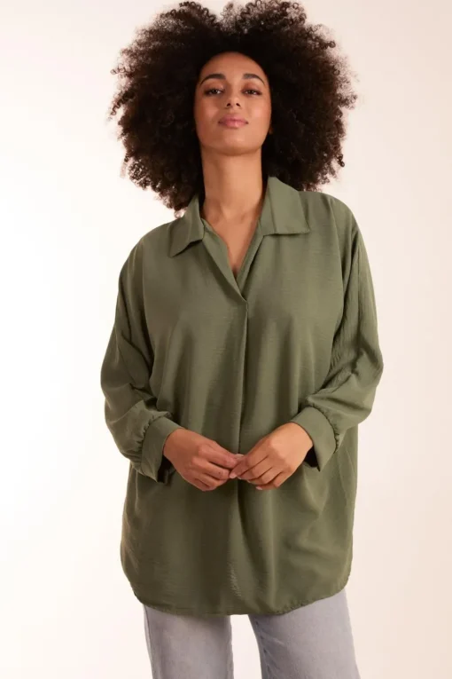 Open Collar Blouse
