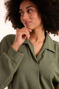 Open Collar Blouse