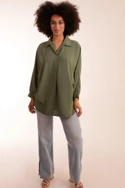 Open Collar Blouse