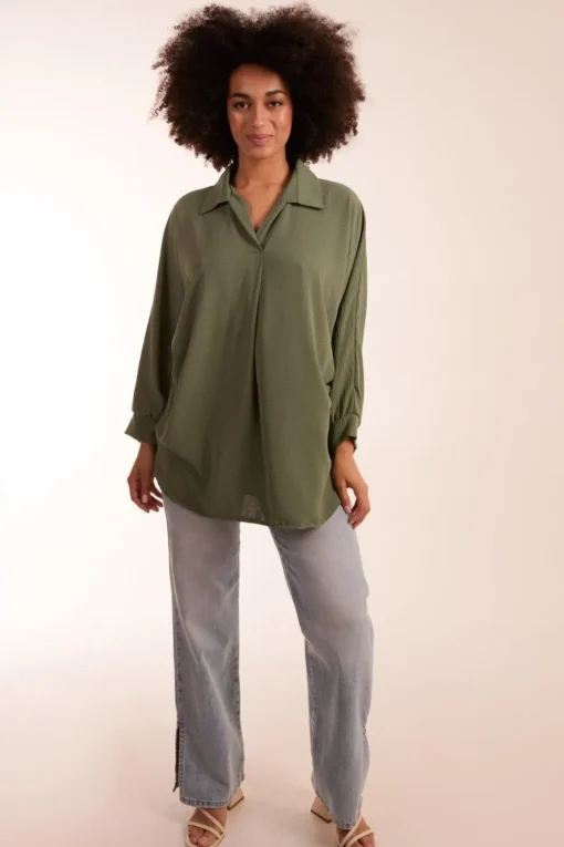 Open Collar Blouse
