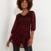 Open Weave Mock Wrap Tunic and Cami
