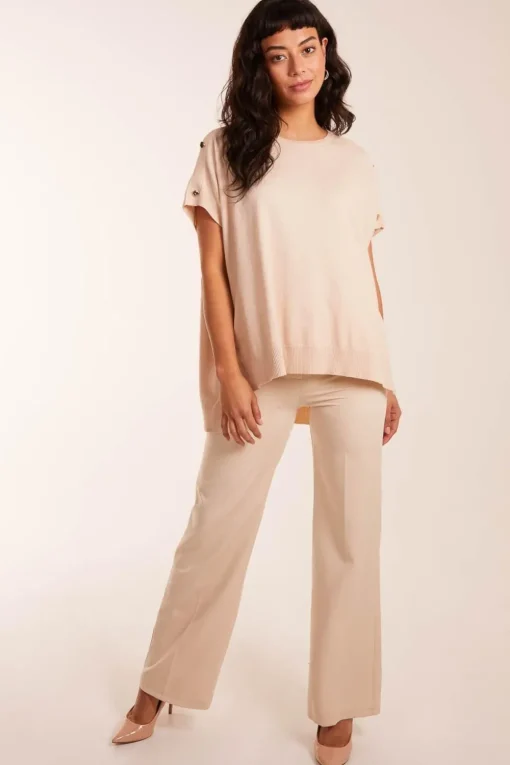 Oversized Button Shoulder Top