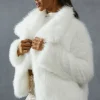 Oversized Collar Faux Fur Coat
