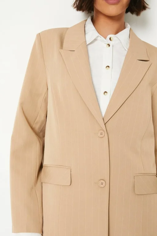 Oversized Pinstripe Blazer