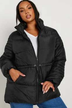 Padded Drawstring Coat