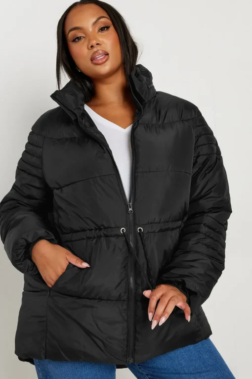 Padded Drawstring Coat