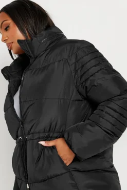Padded Drawstring Coat