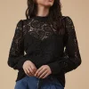 Paisley Lace High Neck Top
