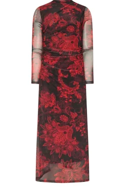 Paisley Mesh Maxi Dress