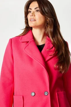Patch Pocket Short Double Breasted Coat