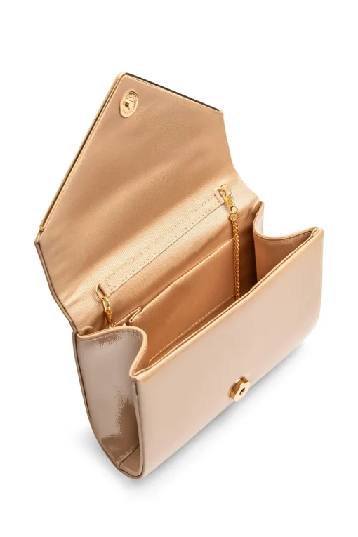 Patent 'Deirdre' envelope clutch bag
