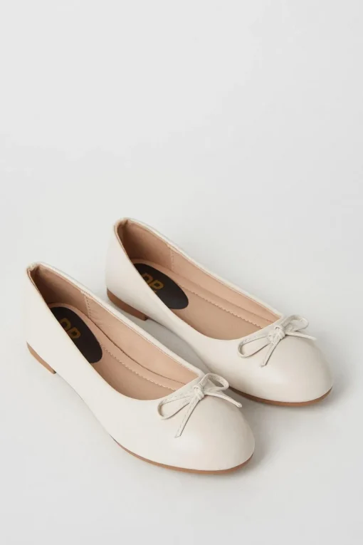 Penelope Bow Detail Comfort Ballet Pumps