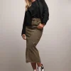 Petite Acid Wash Denim Skirt